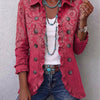 Iseult | Veste Paisley Vintage Rose Antique à Volants