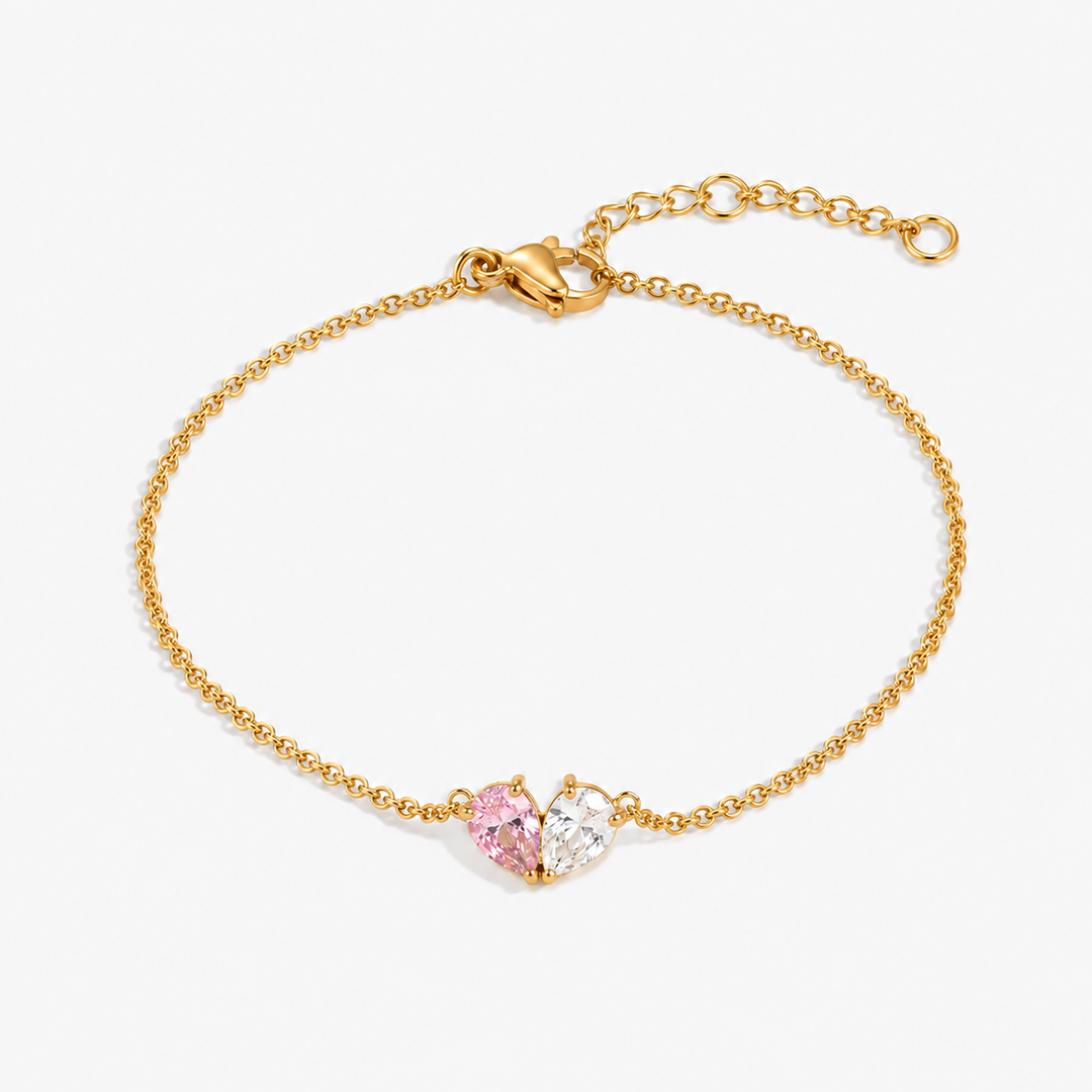 BRACELET DUO AVEC PIERRES DE NAISSANCE