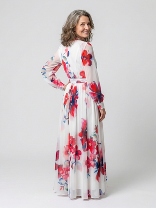 Robe Maxi Enveloppe Florale Lillian