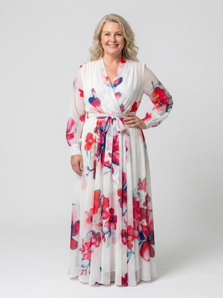 Robe Maxi Enveloppe Florale Lillian