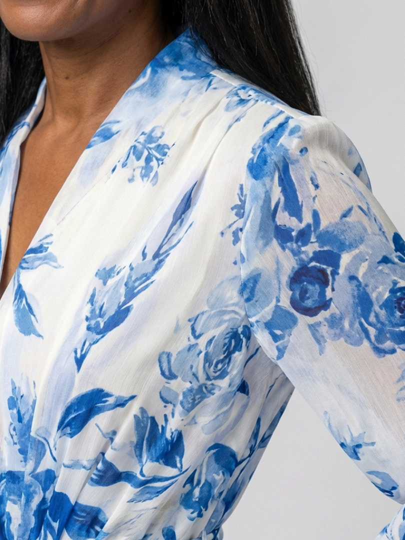 Robe Maxi Enveloppe Florale Lillian