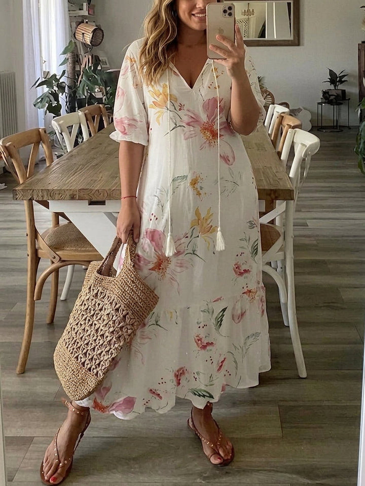 Céleste | Robe Bohème à Couverture du Ventre