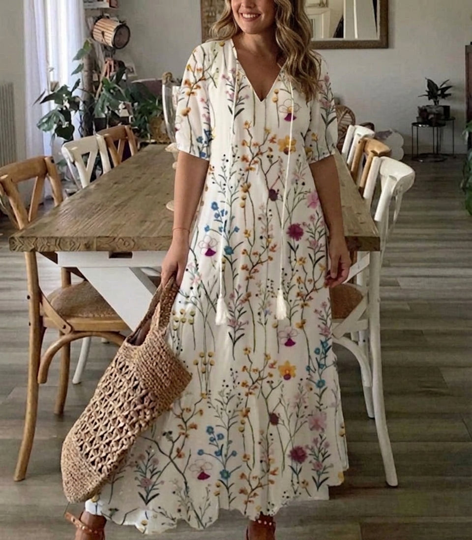 Céleste | Robe Bohème à Couverture du Ventre