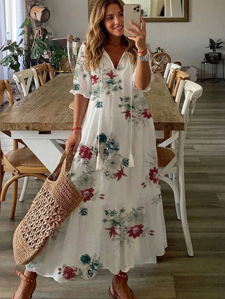 Céleste | Robe Bohème à Couverture du Ventre
